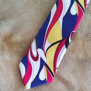 Abstract Retro Silk Tie